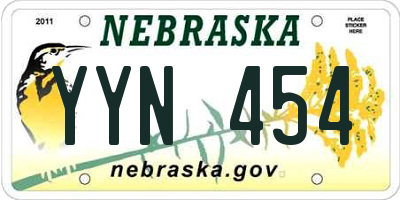 NE license plate YYN454