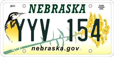 NE license plate YYV154
