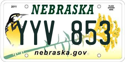 NE license plate YYV853