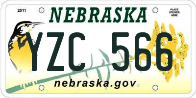 NE license plate YZC566