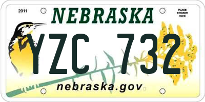 NE license plate YZC732