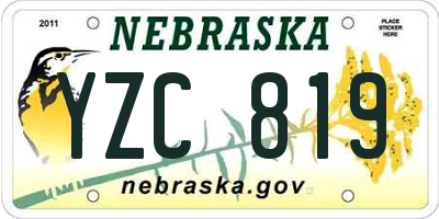 NE license plate YZC819