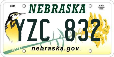 NE license plate YZC832