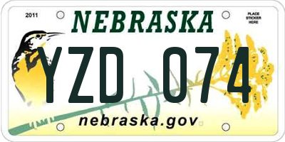 NE license plate YZD074