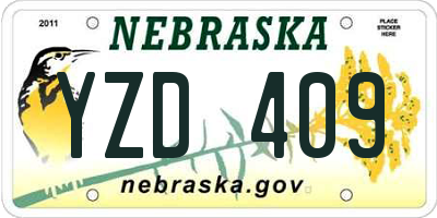 NE license plate YZD409