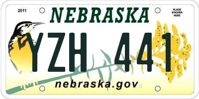 NE license plate YZH441