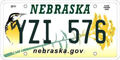 NE license plate YZI576