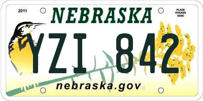 NE license plate YZI842