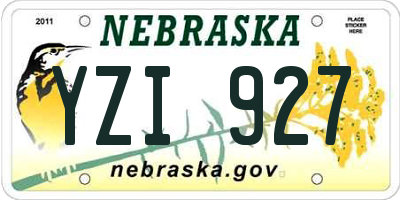 NE license plate YZI927