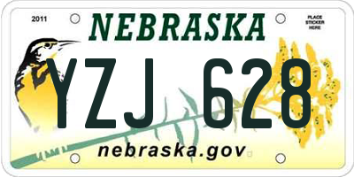 NE license plate YZJ628