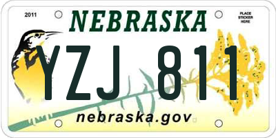 NE license plate YZJ811