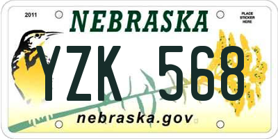 NE license plate YZK568
