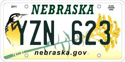 NE license plate YZN623