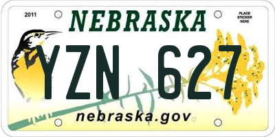 NE license plate YZN627