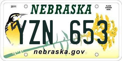 NE license plate YZN653