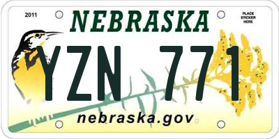 NE license plate YZN771