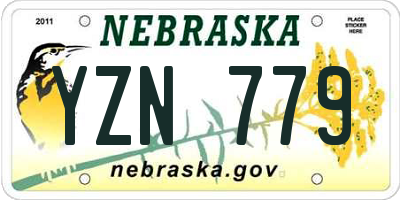 NE license plate YZN779