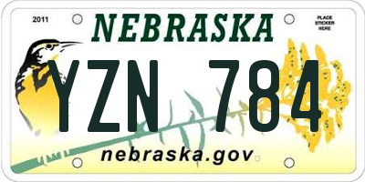 NE license plate YZN784