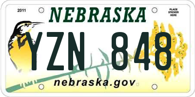 NE license plate YZN848
