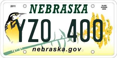 NE license plate YZO400