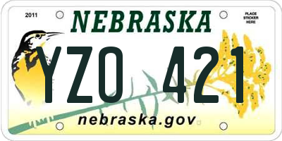 NE license plate YZO421