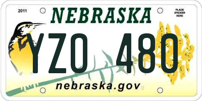 NE license plate YZO480