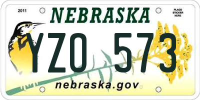 NE license plate YZO573