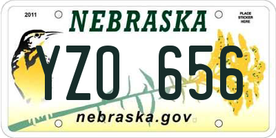 NE license plate YZO656