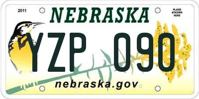 NE license plate YZP090