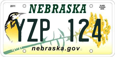 NE license plate YZP124