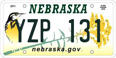 NE license plate YZP131