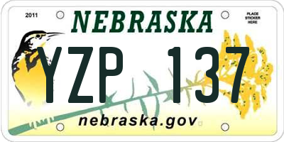 NE license plate YZP137