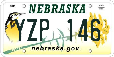 NE license plate YZP146