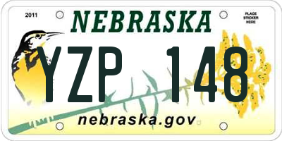 NE license plate YZP148