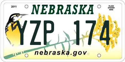 NE license plate YZP174