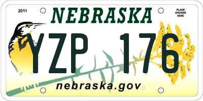 NE license plate YZP176