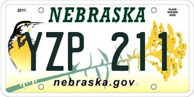 NE license plate YZP211