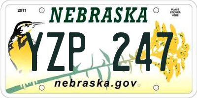 NE license plate YZP247