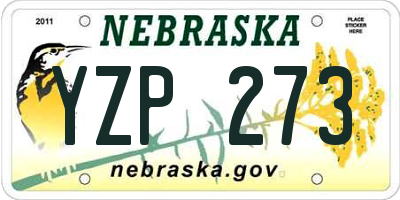 NE license plate YZP273