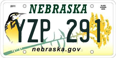 NE license plate YZP291