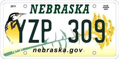 NE license plate YZP309