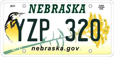NE license plate YZP320