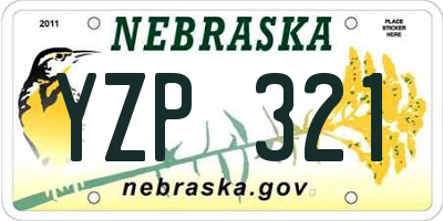 NE license plate YZP321