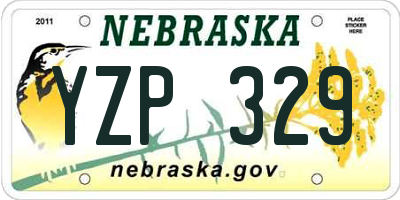 NE license plate YZP329