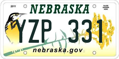 NE license plate YZP331