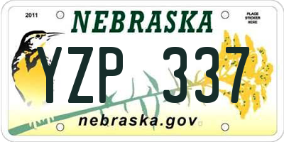 NE license plate YZP337