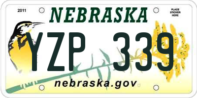 NE license plate YZP339