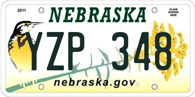 NE license plate YZP348