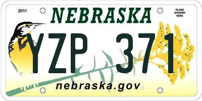 NE license plate YZP371