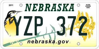 NE license plate YZP372